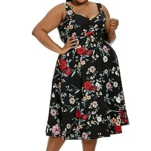 City Chic Pinup Floral Swing Dress